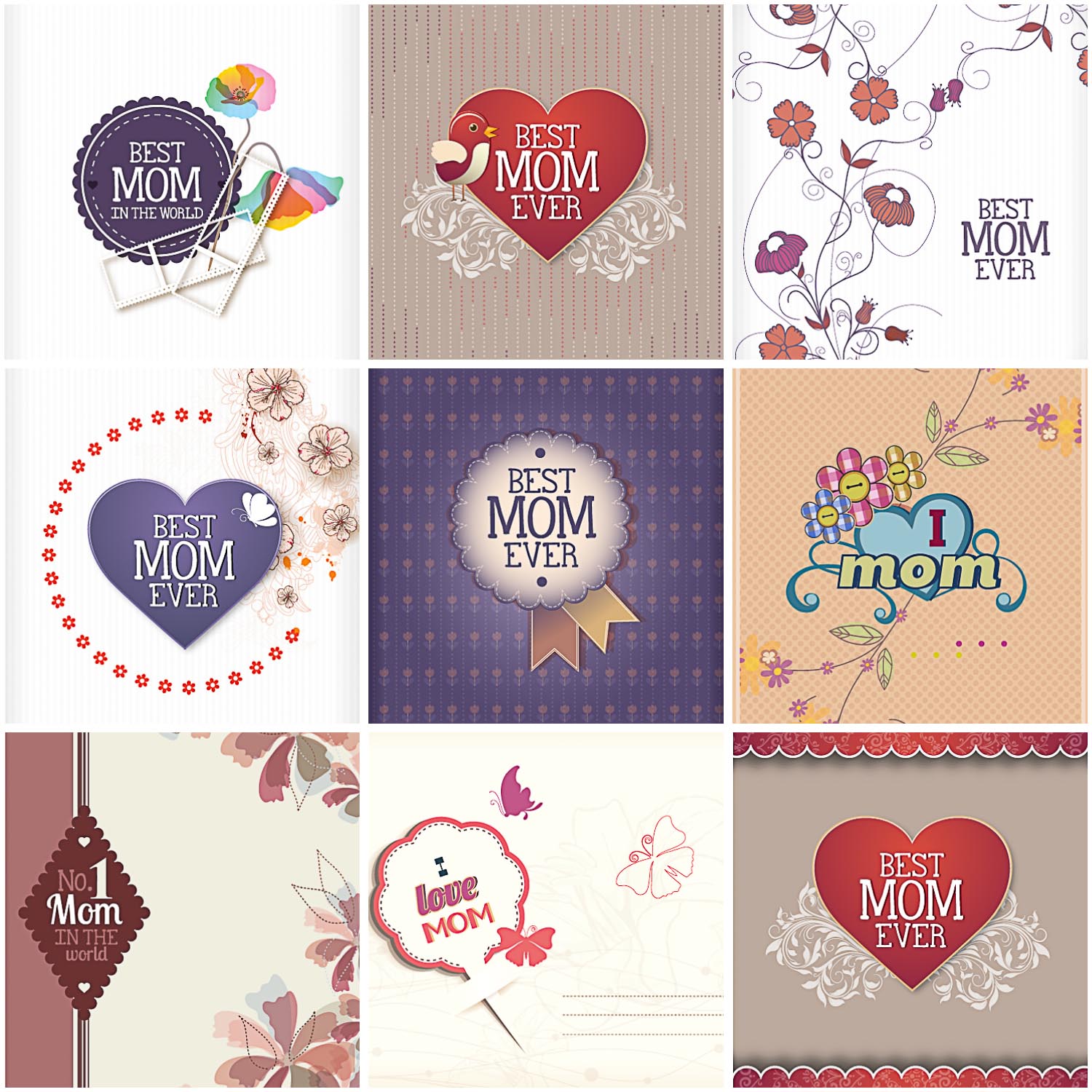 Best mom card vector Free download