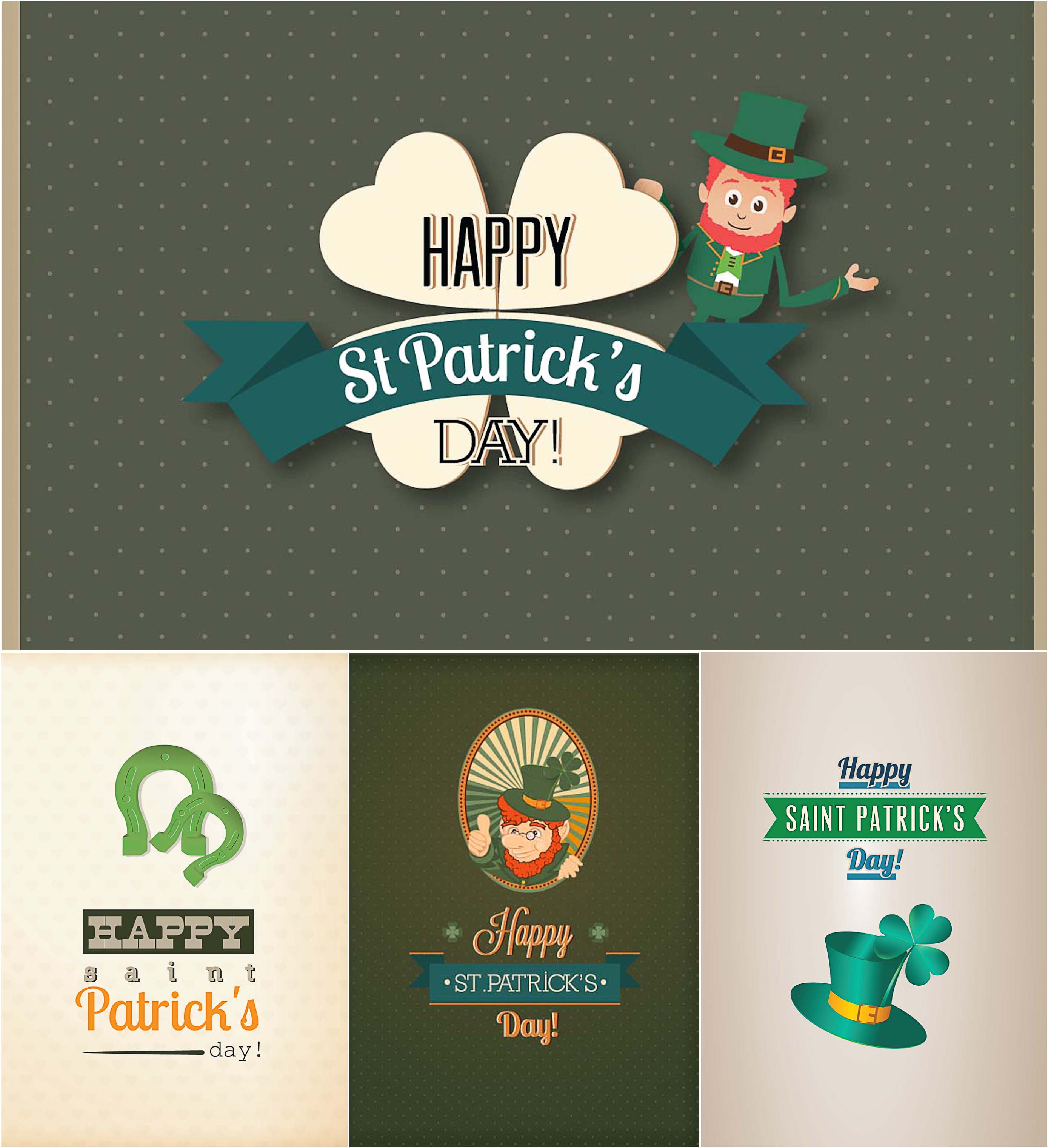 Saint Patrick's day card vector Free download