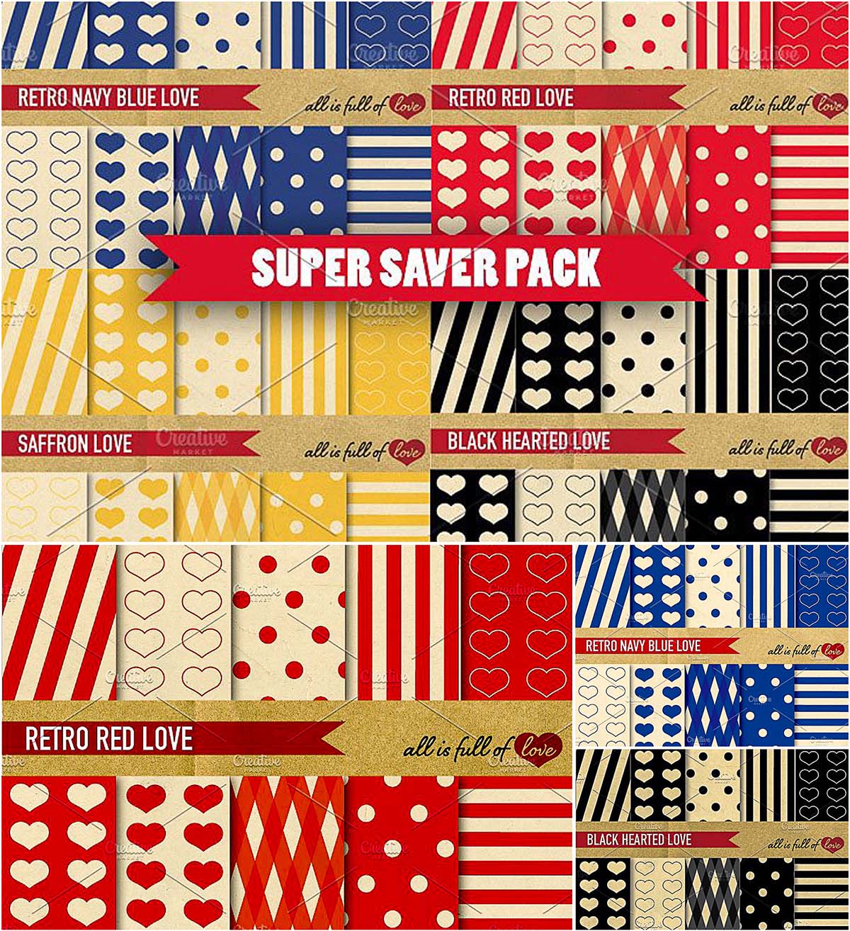Love patterns bundle Free download
