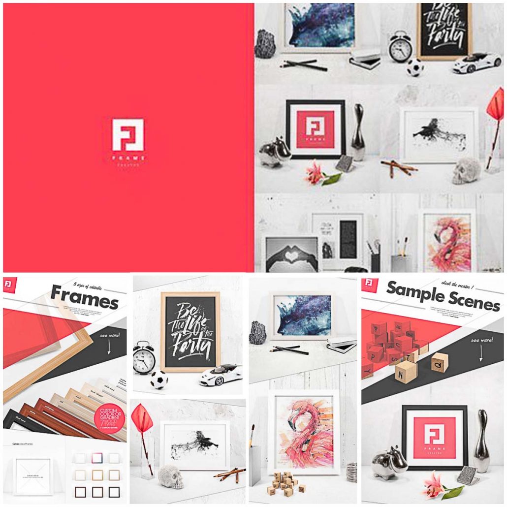 Frame mockup scene creator Free download