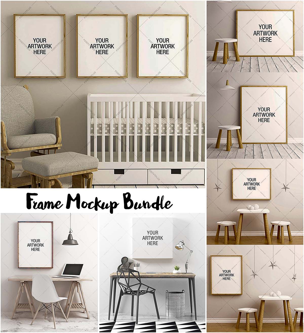 Frame mockup bundle Free download