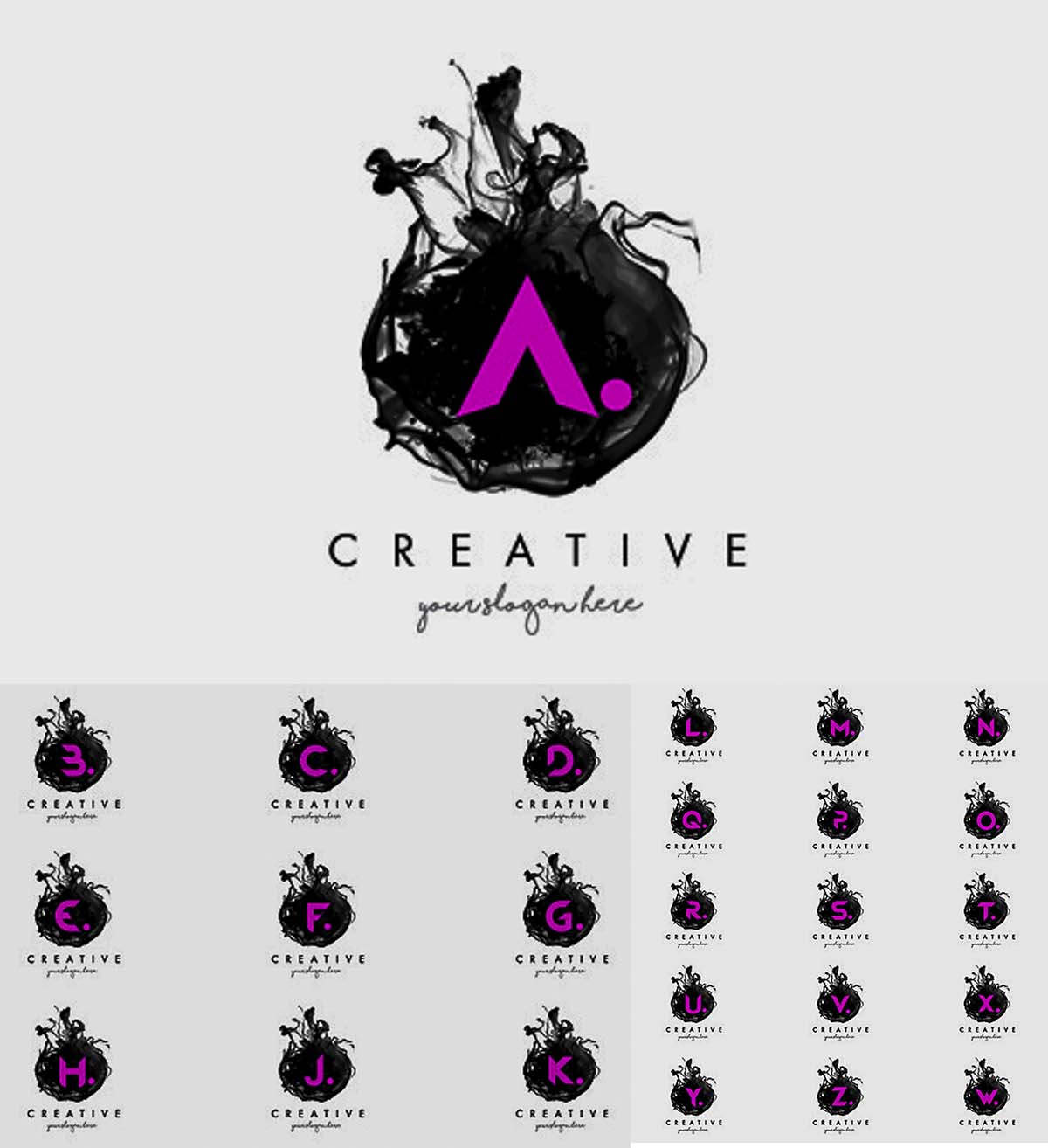 Logos design with ink cloud Free download
