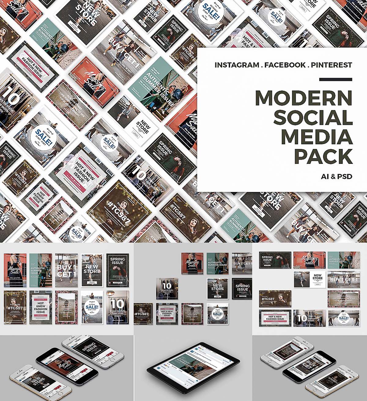 Modern Social Media Post Bundle Free download