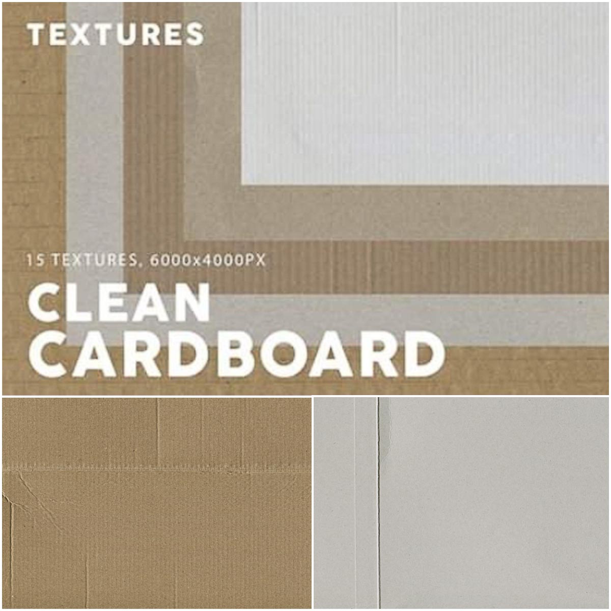 15 Clean Cardboard Textures Free download