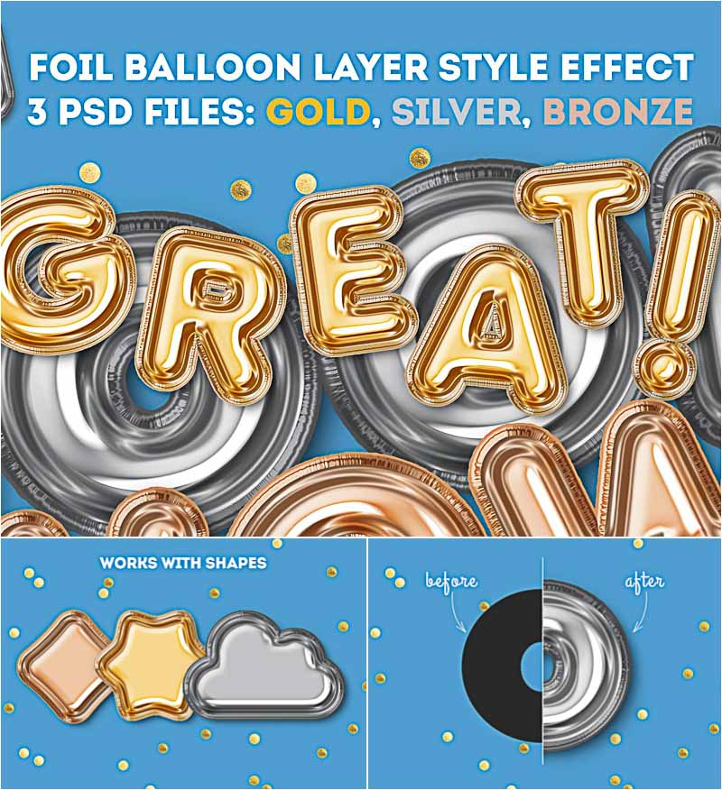 Foil Balloon Layer Style Effect Free download