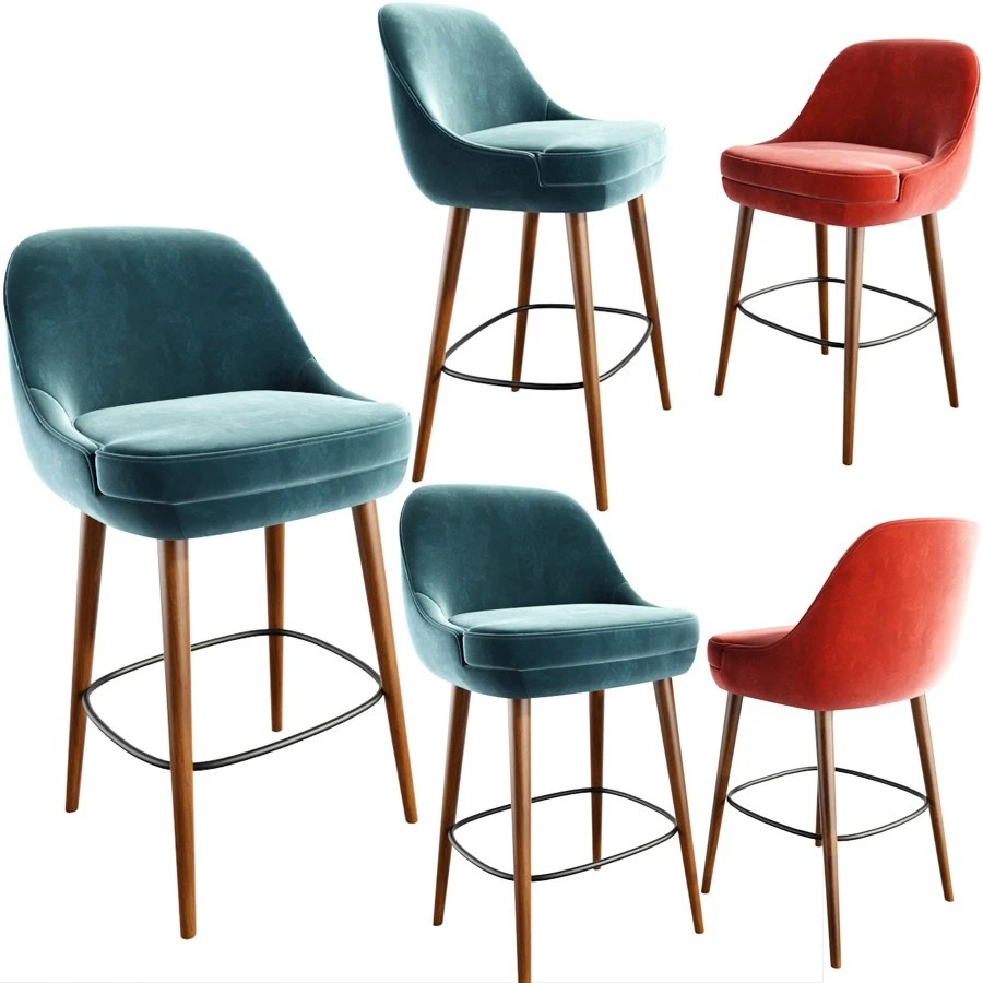 375 Walter Knoll Counter And Bar Stool 3D Model for VRay, Corona