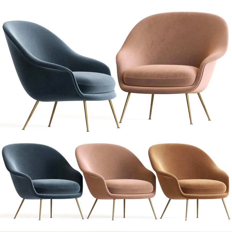 Bat Lounge Chair By Gubi 3D Model for VRay, Corona