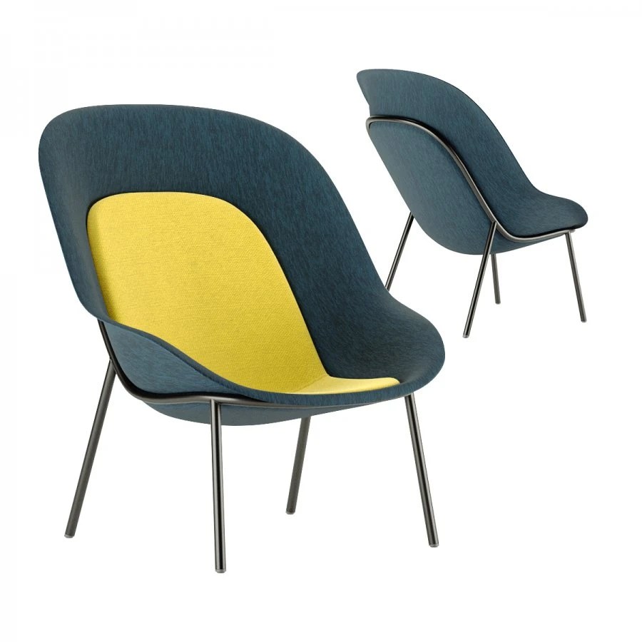 Devorm Nook Pet Felt Lounge Chair 3D Model for Corona