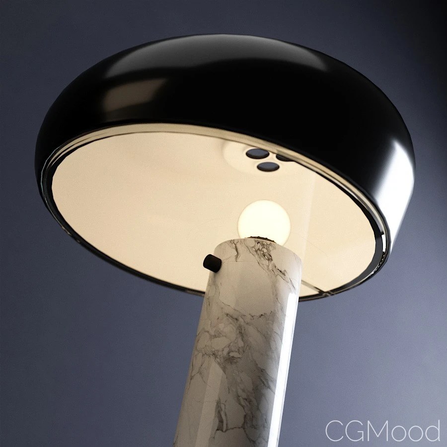 "Snoopy" By Flos Table Lamp 3D Model for FStorm, VRay