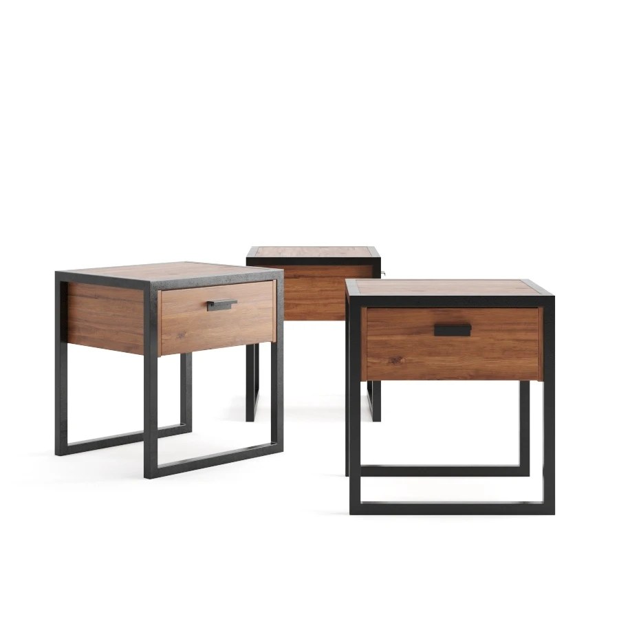 Loft Bedside Table 3D Model for Corona