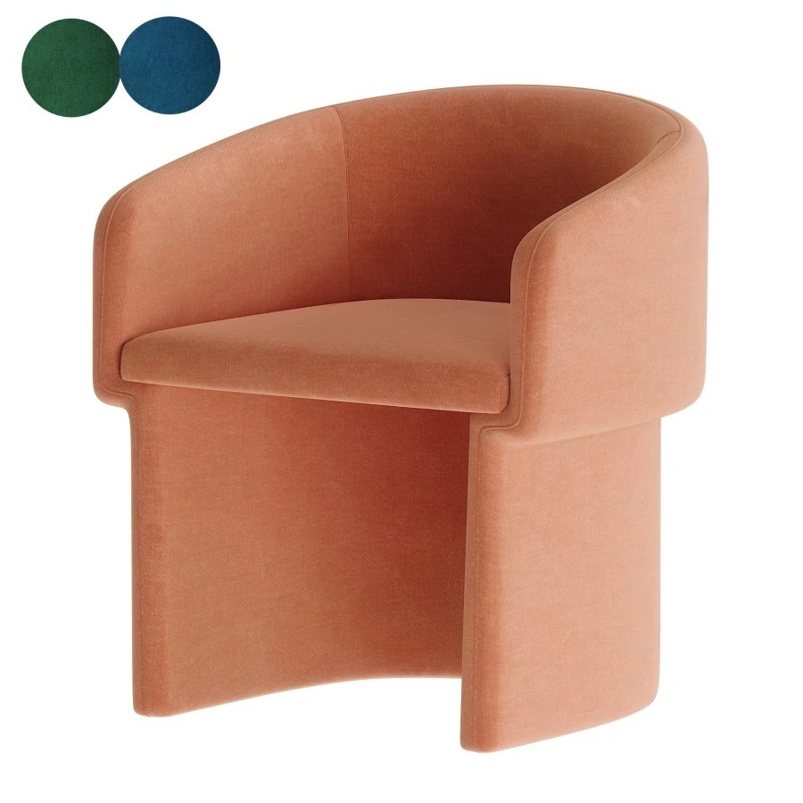 Burke Decor Clementine Dining Chair 3D Model for Corona