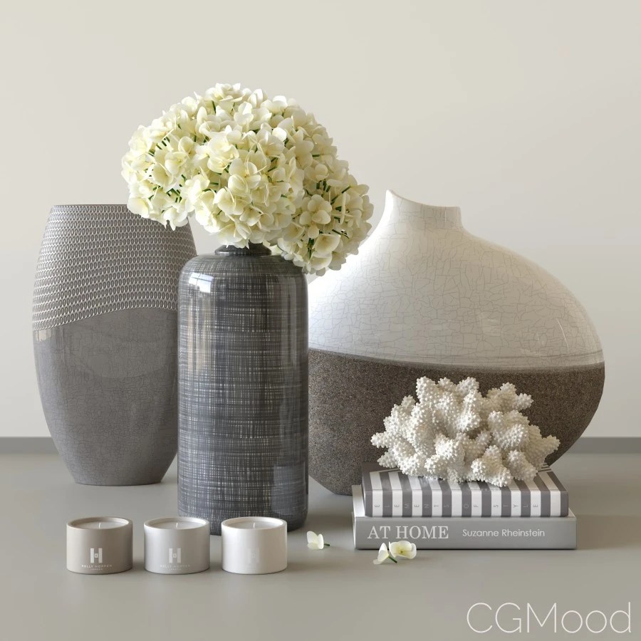 Decorative Set By Kelly Hoppen 3D Model for Corona