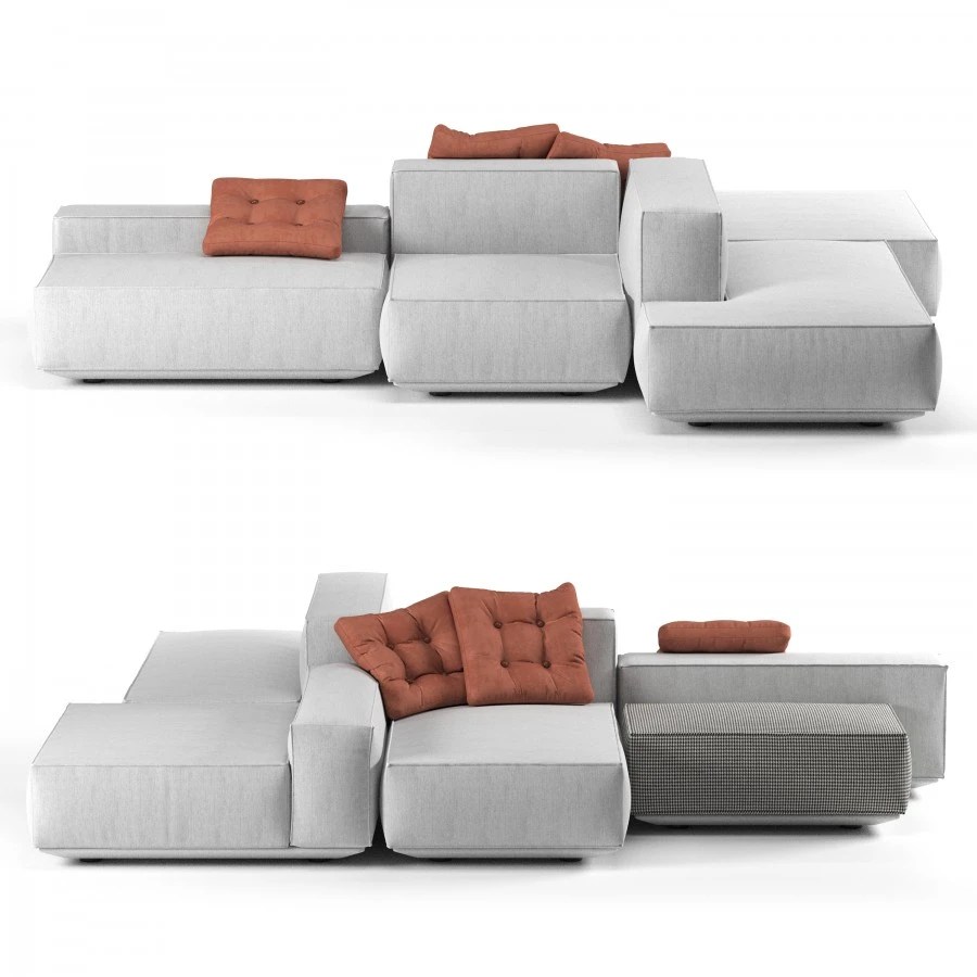 Marechiaro System Mh12 Modular Sofa By Arflex 3D Model for Corona