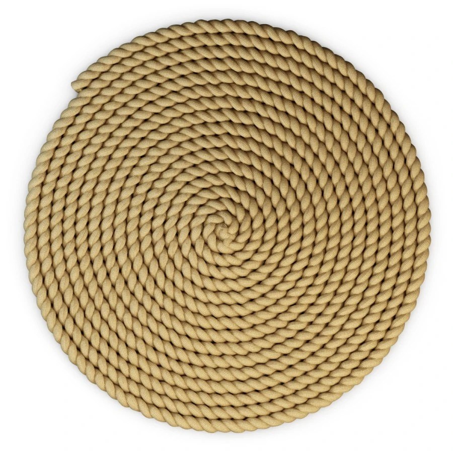 A Thick Mat Of Jute Rope 3D Model for VRay