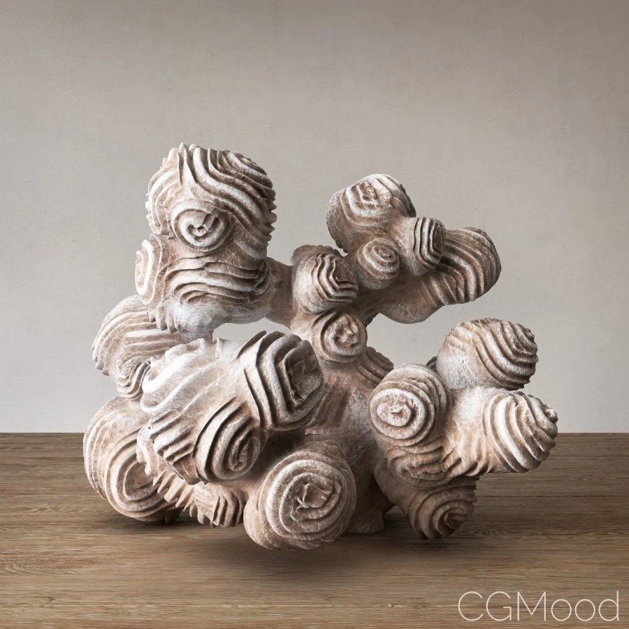 Author Sculpture Coral 3D Model for VRay
