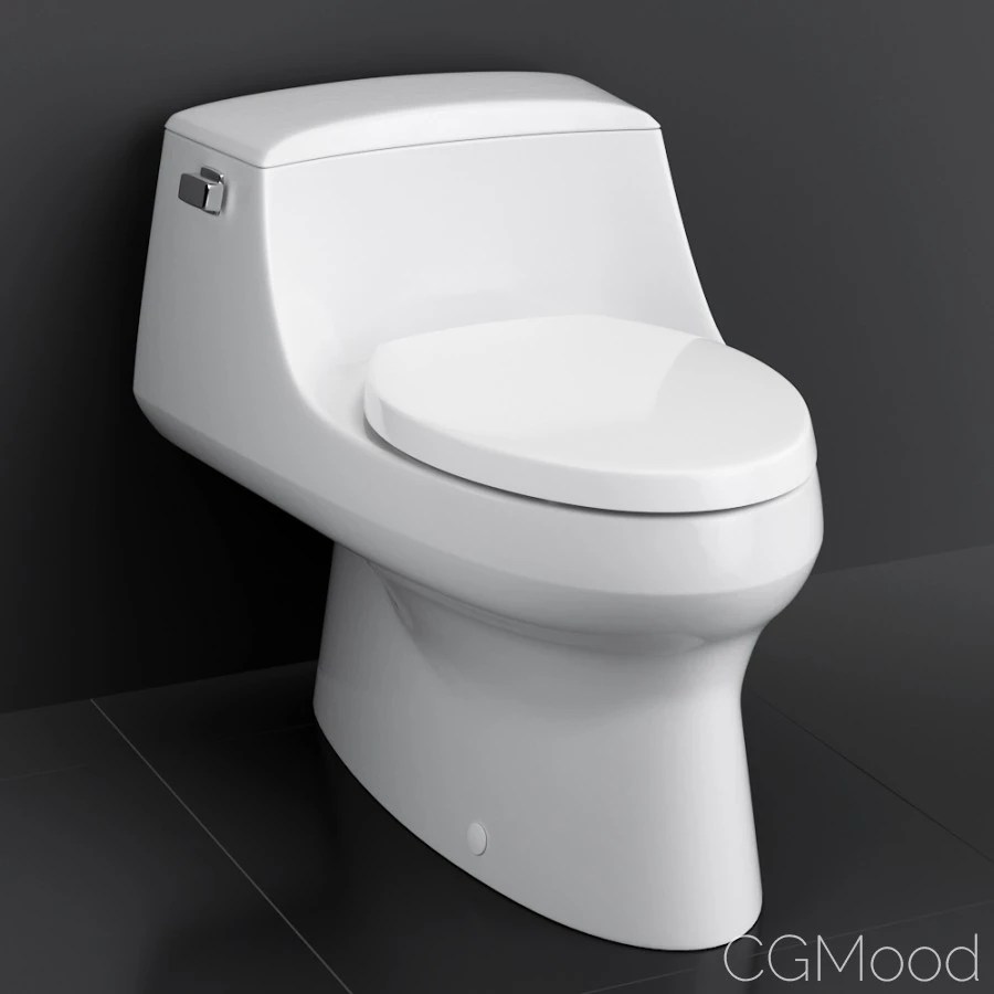 Kohler "san Raphael" Toilet 3D Model for VRay, Corona
