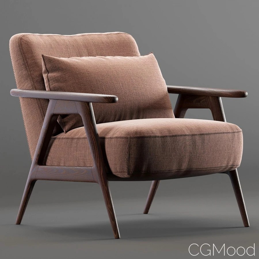 John Lewis & Partners Hendricks Accent Chair 3D Model for Corona