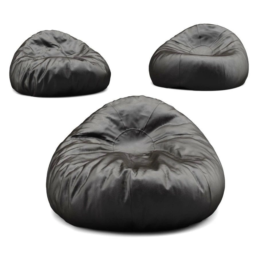 Grand Leather Bean Bag Chair 3D Model for VRay