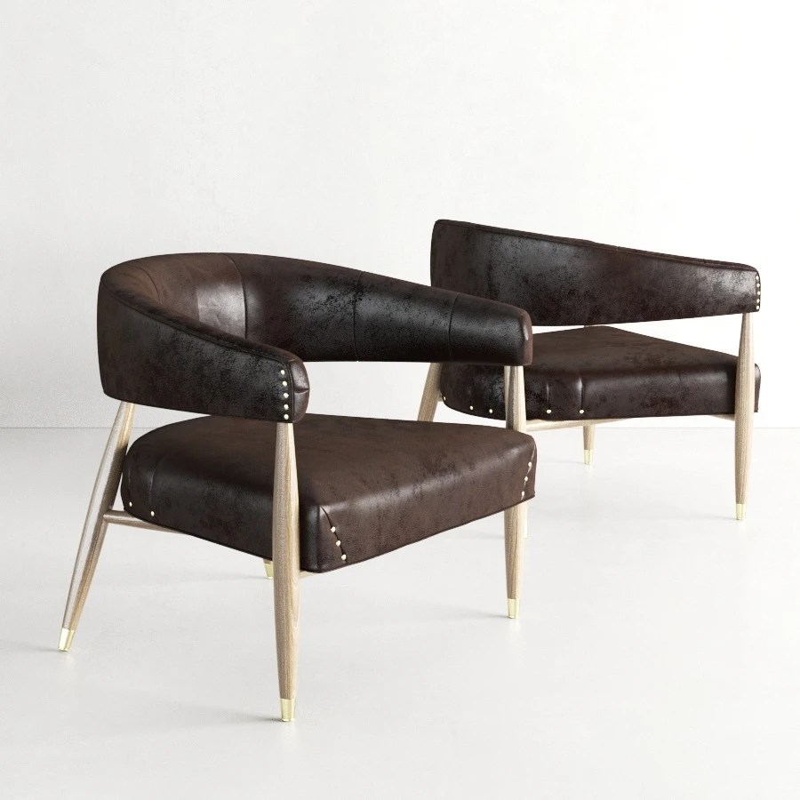 Restoration Hardware Jensen Chair 3D Model for VRay