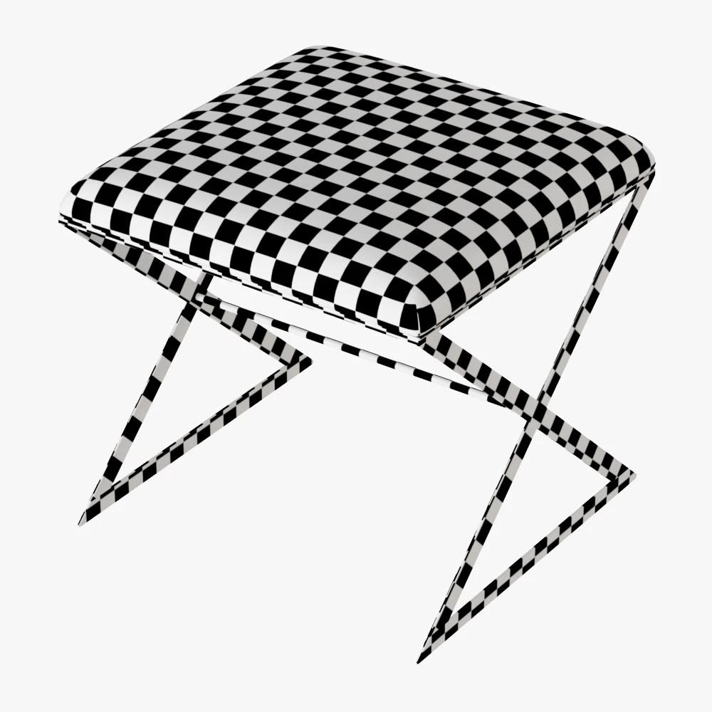 Xside Gold Leaf Stool 3D Model for VRay