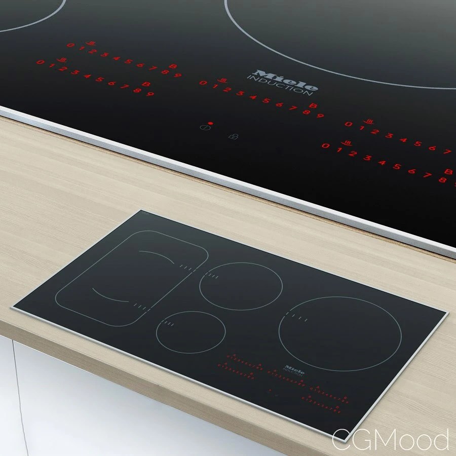 Miele Cooktop Km 6370 3D Model for VRay, Corona