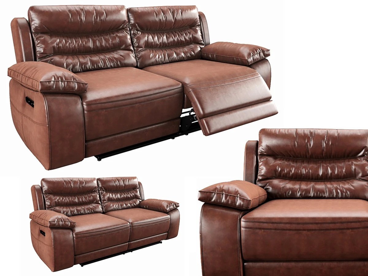 Harveys 3 Seater Leather Recliner Sofa Baci Living Room