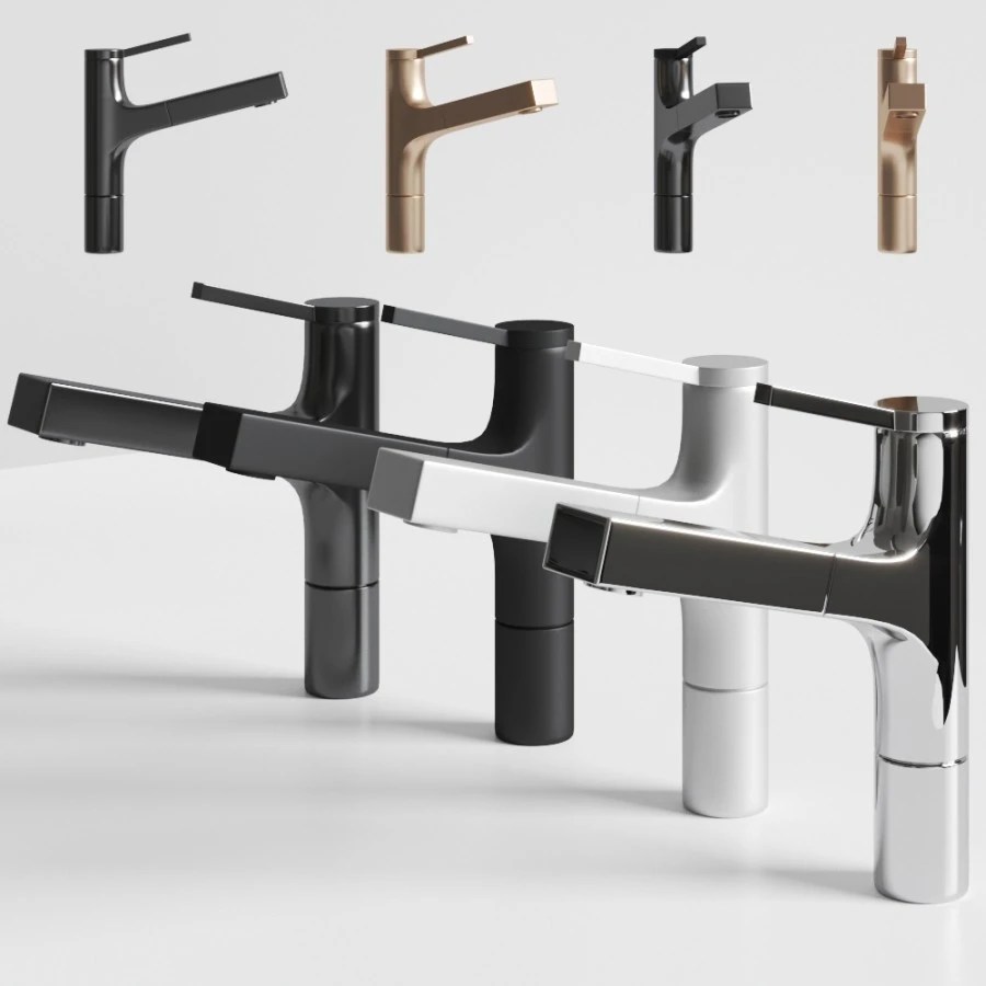 Faucet Kwc Ava Lever Mixer Pullout Aerator Kwc 3D Model for VRay, Corona