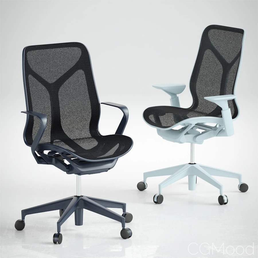 Cosm Chairs Mid Back By Herman Miller 3D Model for Corona, VRay, FStorm