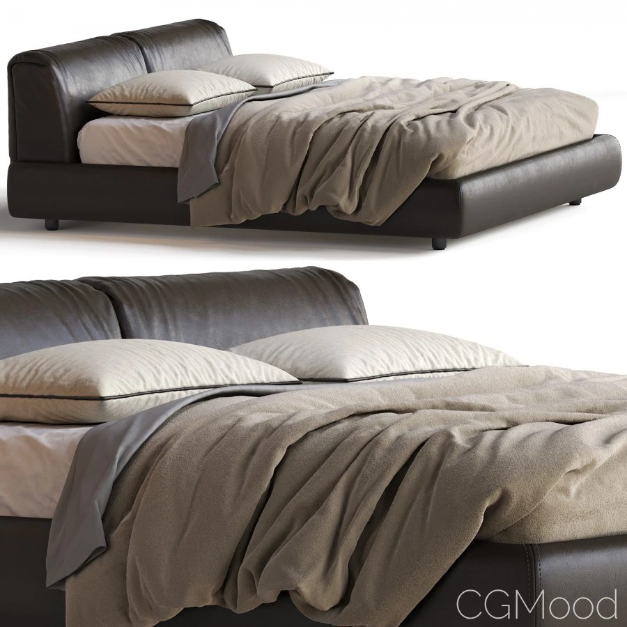 Poliform Bed Bolton 3D Model for Corona