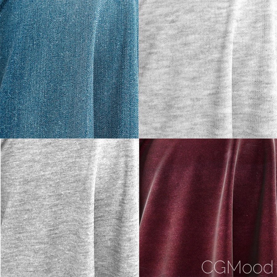 Fabric Material Pack 3D Model for VRay, Corona