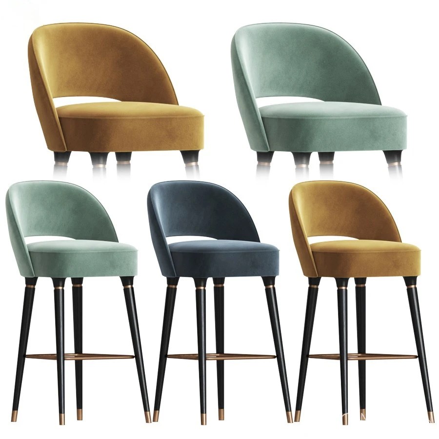 Collins Bar Chair Essential Home 3D Model for VRay, Corona