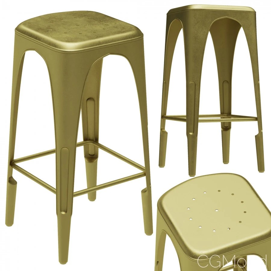 Restoration Hardware Remy Backless Stool 3D Model for VRay