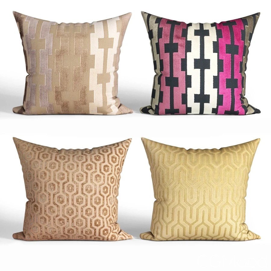 Decorative Pillows Houzz Set 059 3D Model for Corona