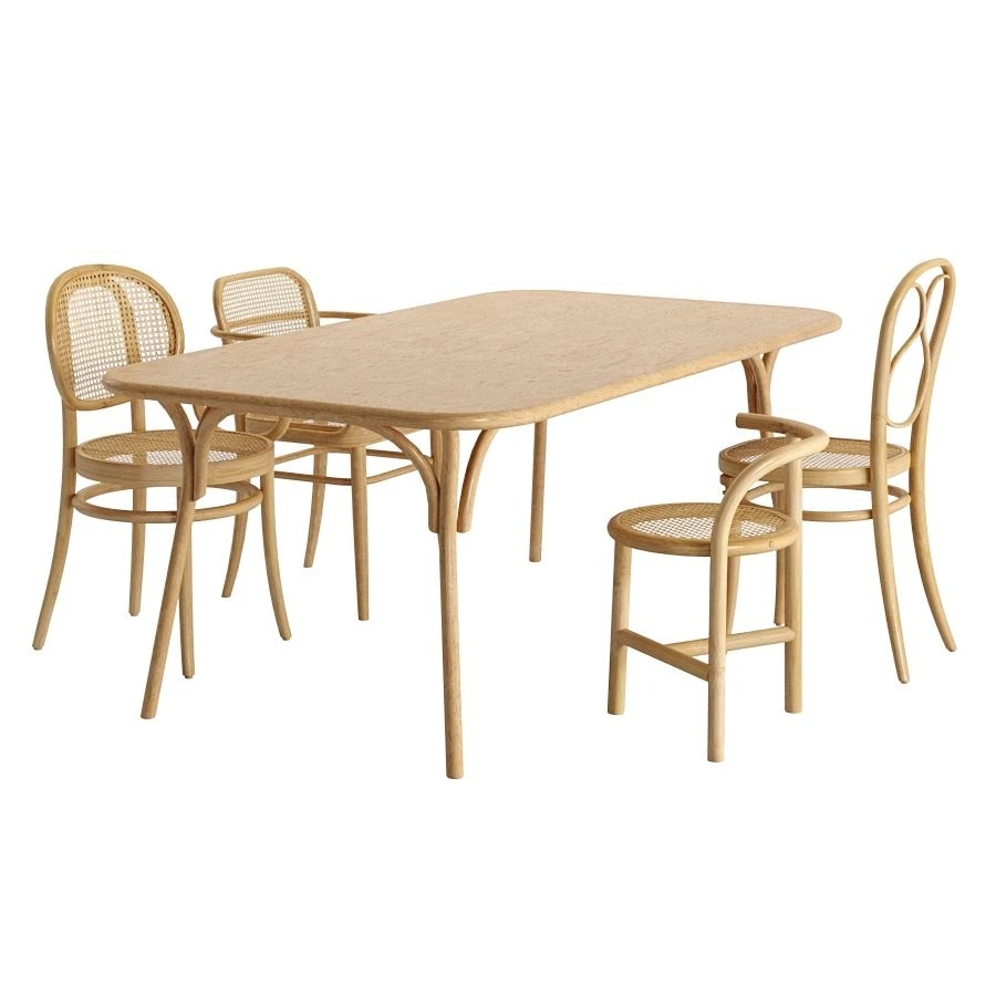 Tables And Chairs 3D Model for VRay