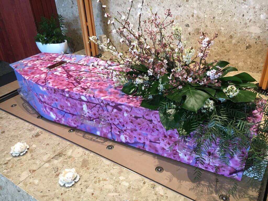 Modern COFFIN design C.G Moody & Daughter Funeral Director