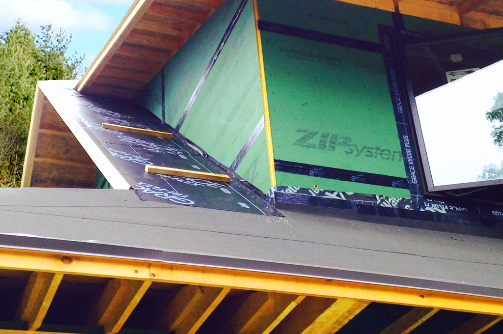 Spaulding Lane / zip our roofing system install CG Nichols Builders