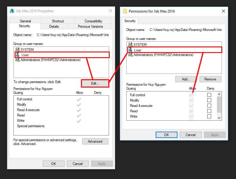 How to fix Unable to create copy/move destination directory in 3dsMax
