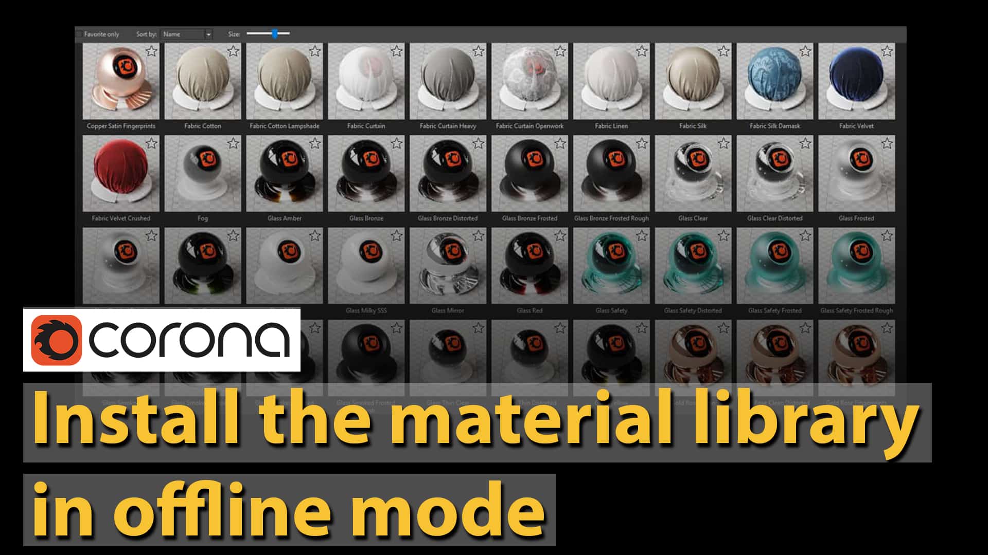 How to install the material library in offline mode? Corona Renderer Tips