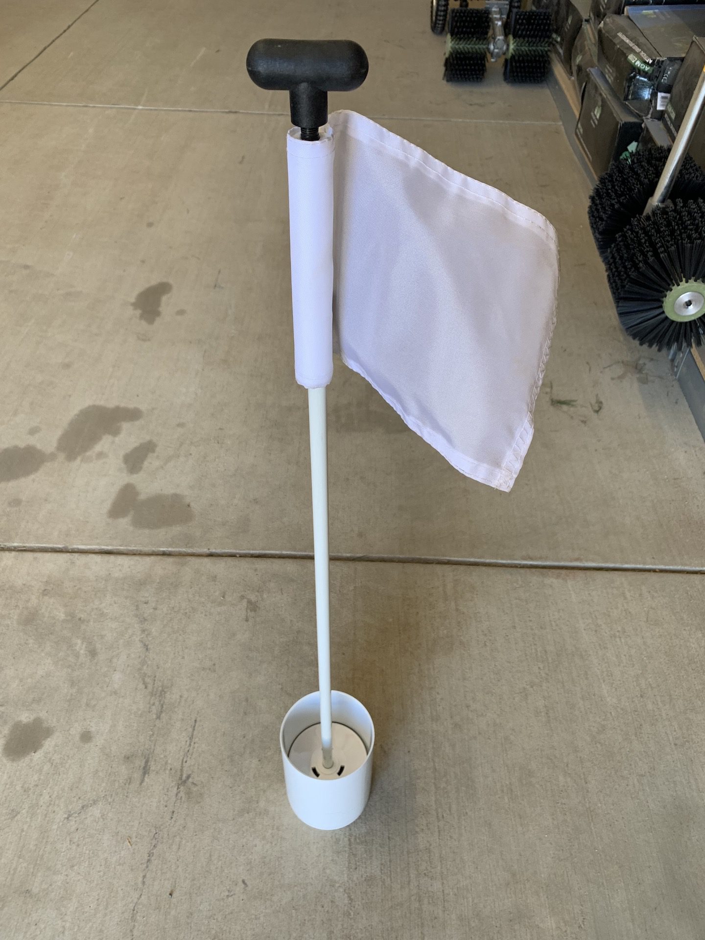 6" Aluminum Golf Cups, Stick, and White Flags C&G Turf Supply