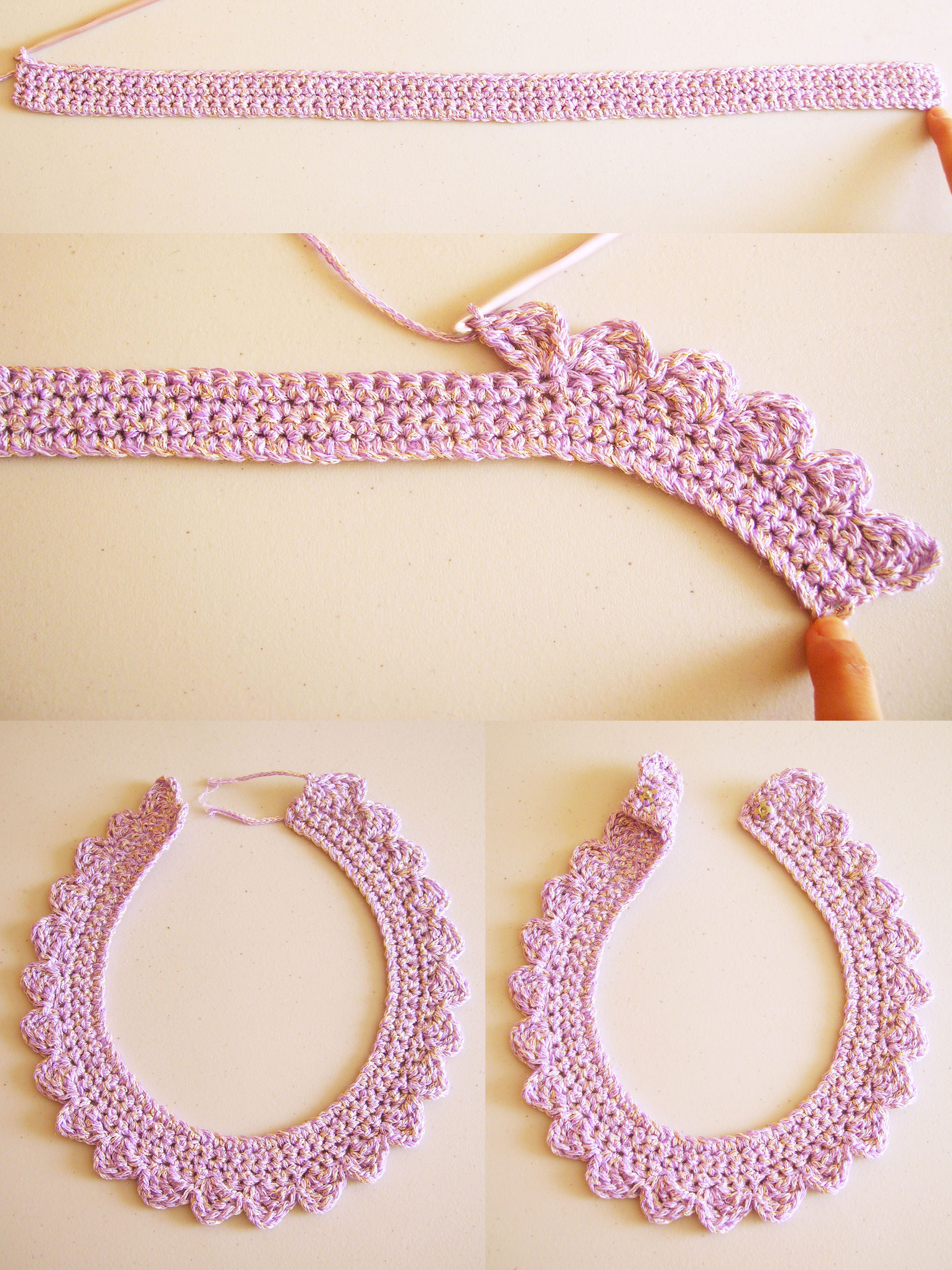 Crochet collar/ Collar tejido