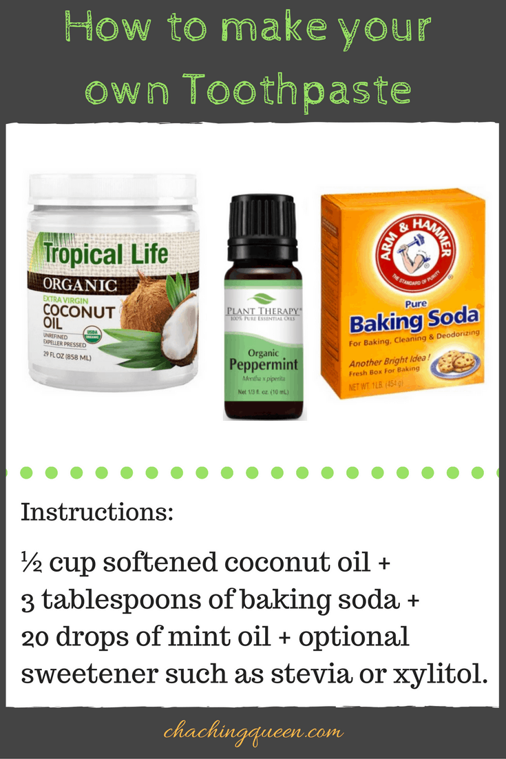 DIY How to make your own Toothpaste Cha Ching Queen