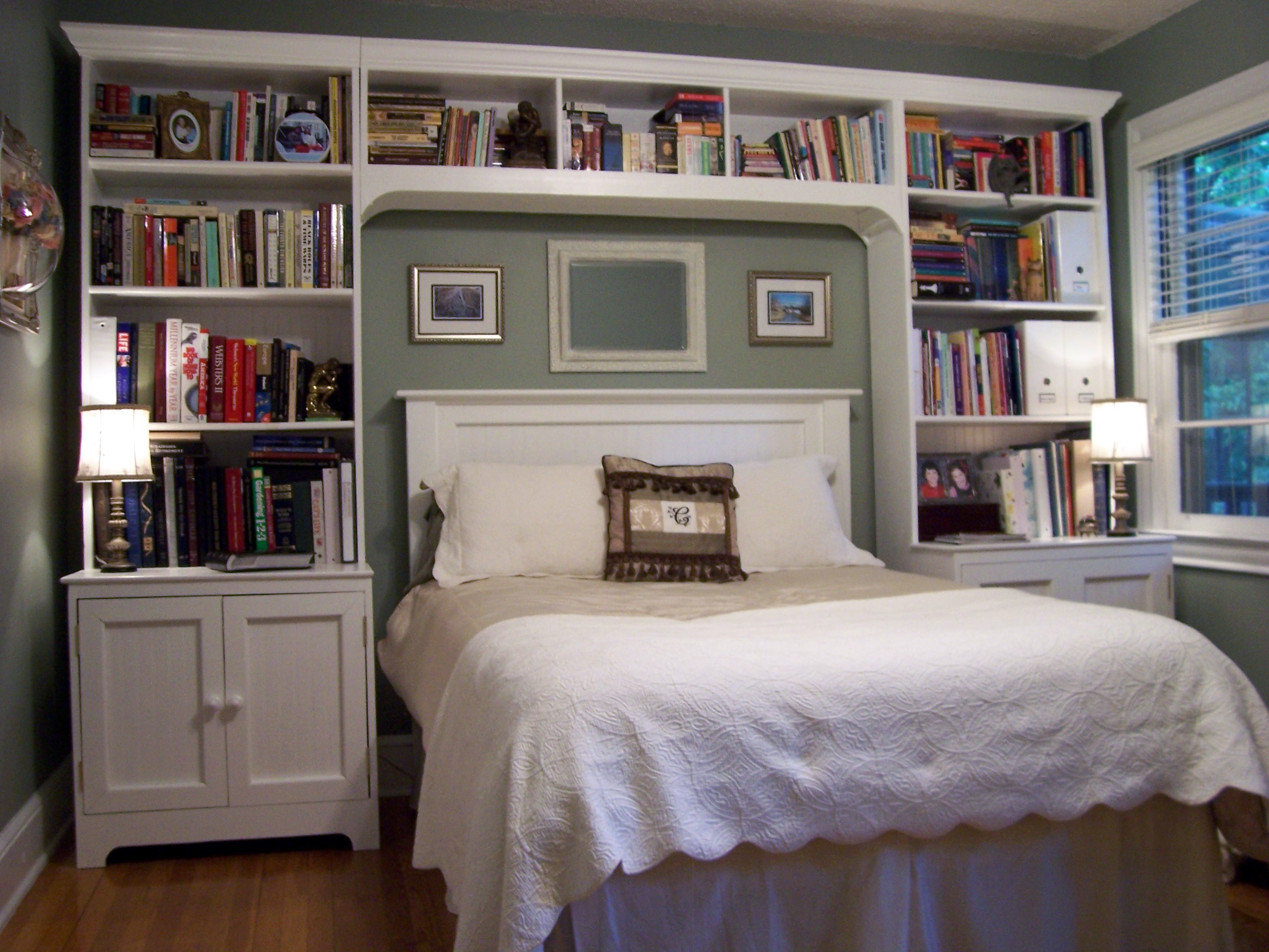 Bookcase In Bedroom Bedroom with Built In Bookcase Transitional