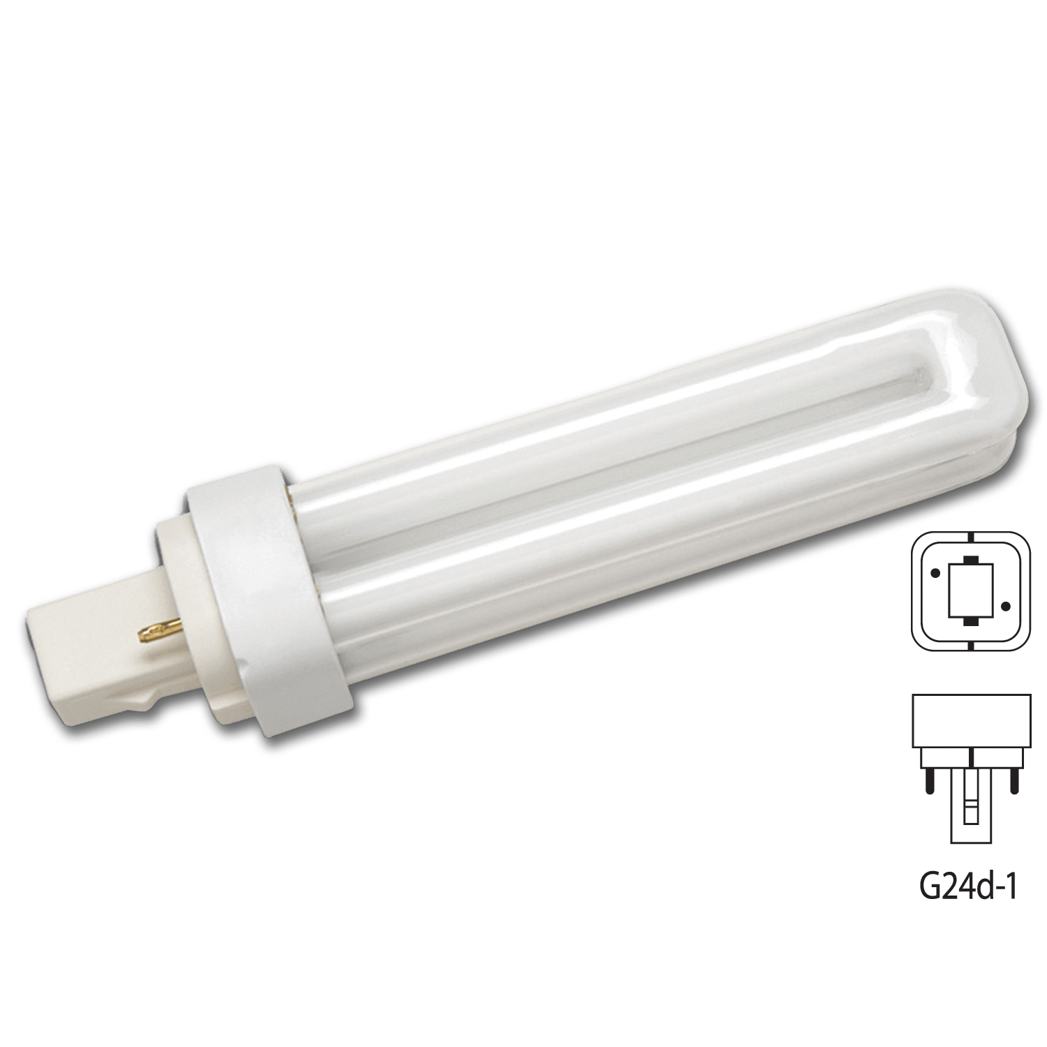 Chadwell Supply. 13W DOUBLE TUBE 2 PIN COMPACT FLUORESCENT BULB G24D