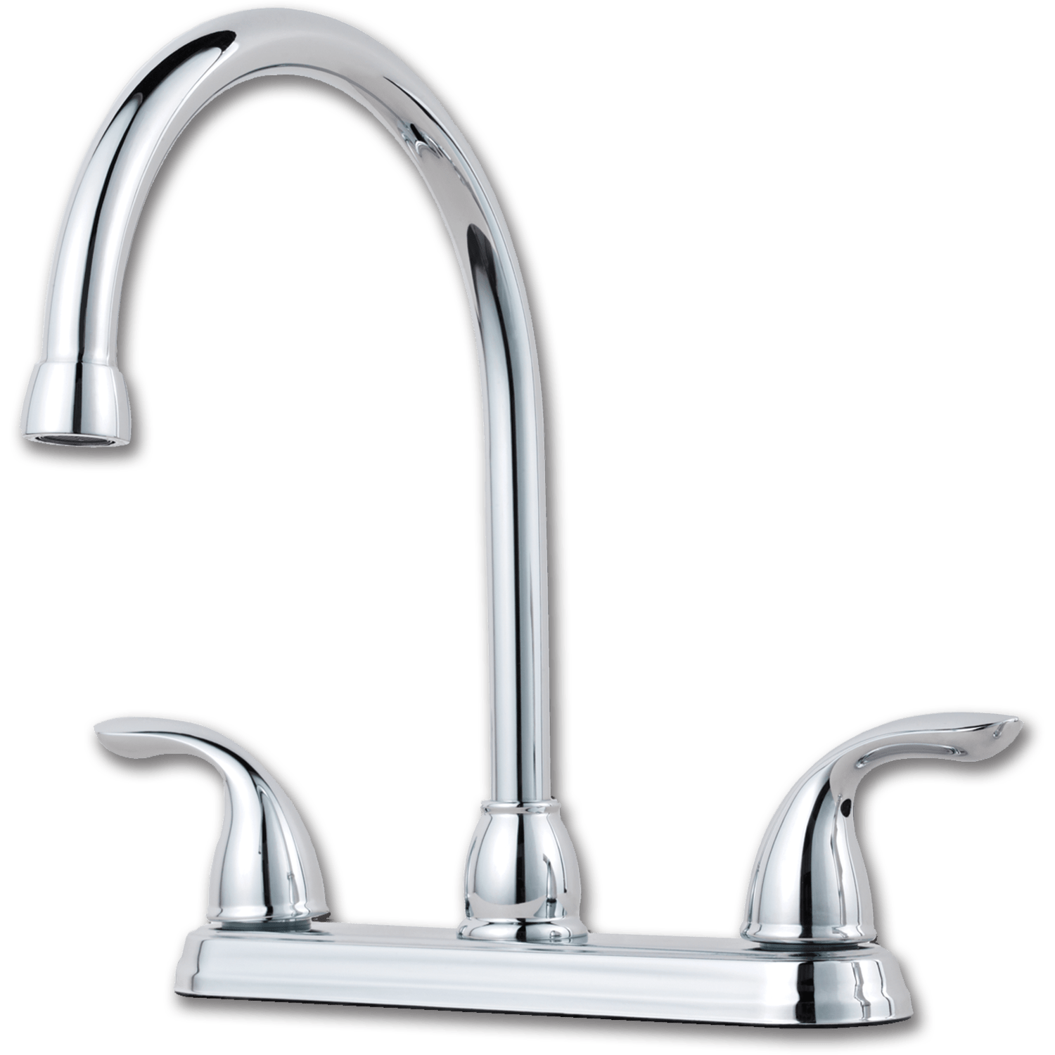 Chadwell Supply. PFISTER TWO METAL HANDLE HIGH ARC KITCHEN FAUCET CHR WITHOUT SPRAY CHROME