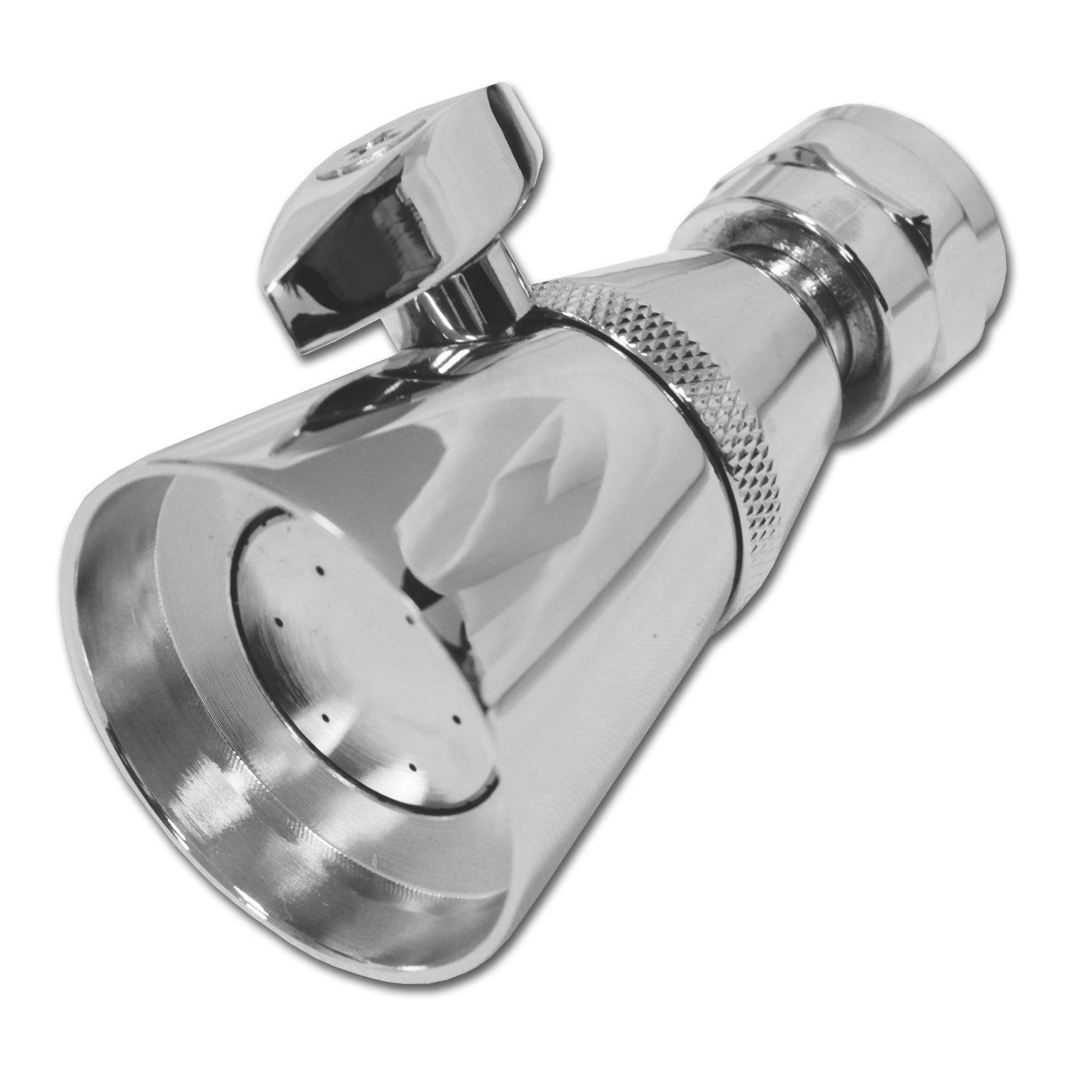 Chadwell Supply. DELUXE BRASS ADJUSTABLE SIDE HANDLE SHOWER HEAD 13/4" FACE