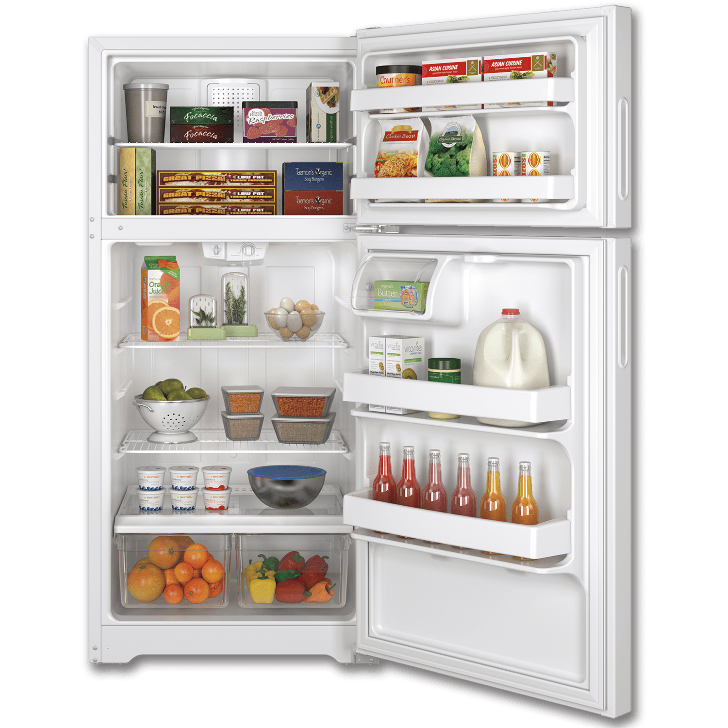 Chadwell Supply. HOTPOINT® ENERGY STAR® 14.6 CU FT TOPFREEZER REFRIGERATOR WHITE