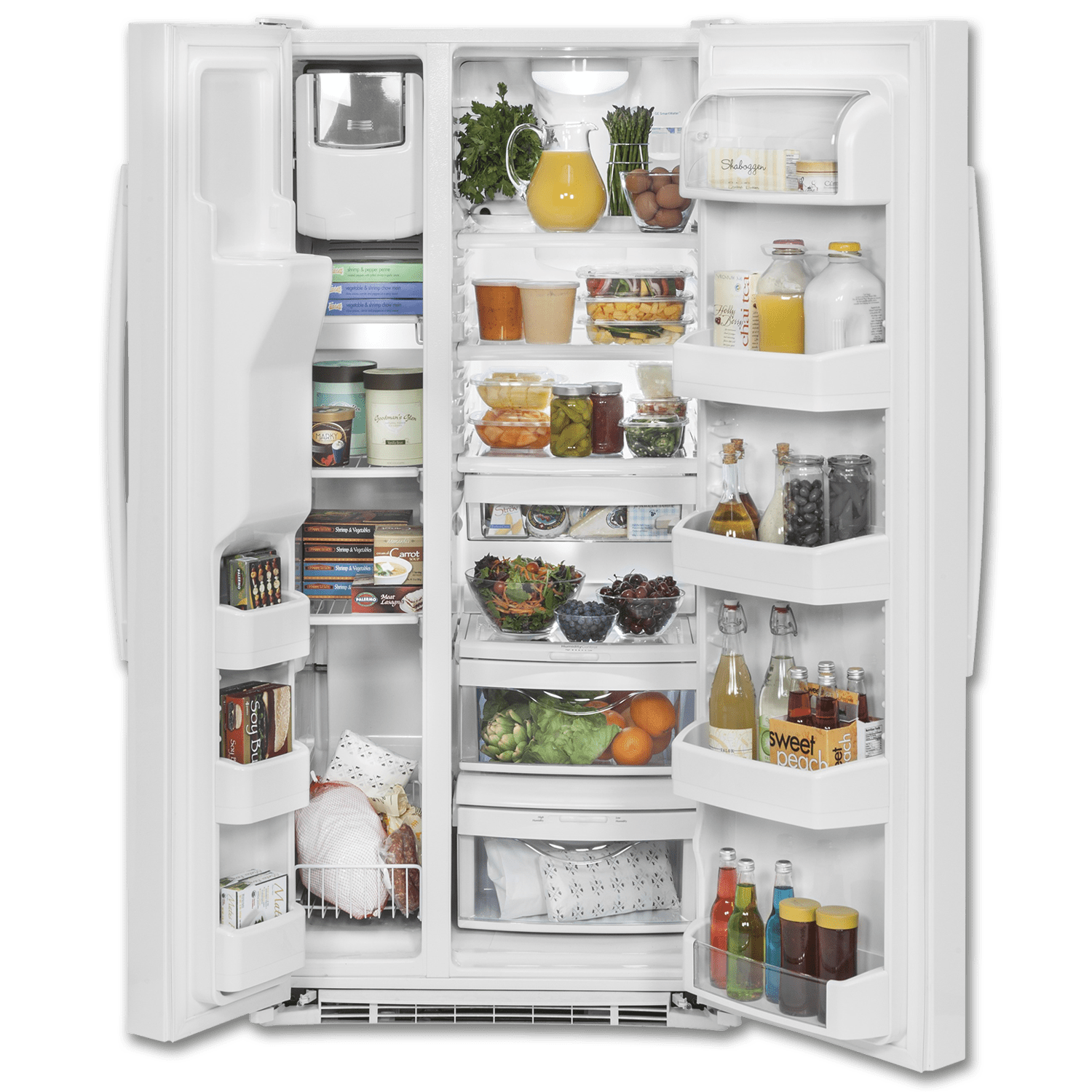 Chadwell Supply. GE® ENERGY STAR® 23.2 CU FT SIDE BY SIDE REFRIGERATOR WHITE