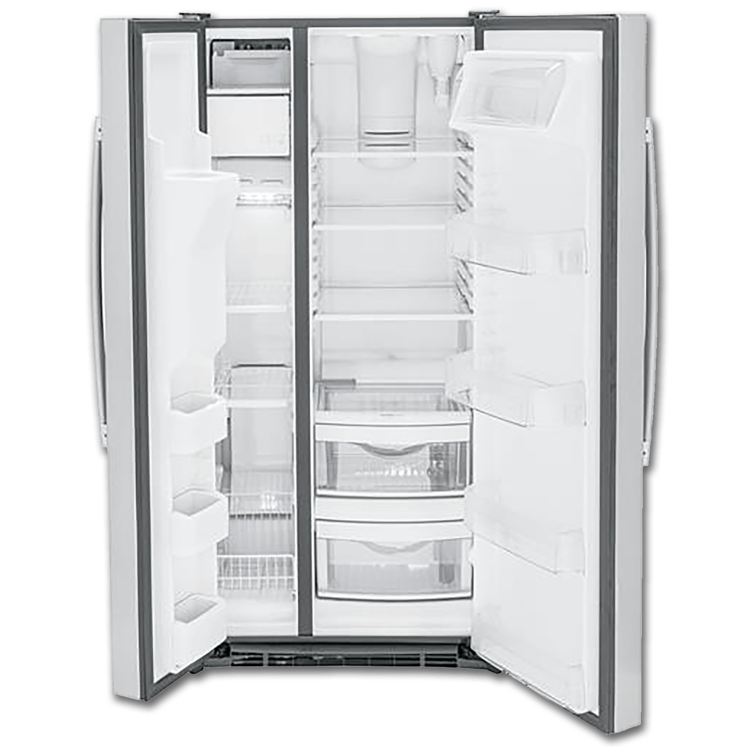 Chadwell Supply. GE® ENERGY STAR® 23.2 CU FT SIDE BY SIDE REFRIGERATOR STAINLESS STEEL