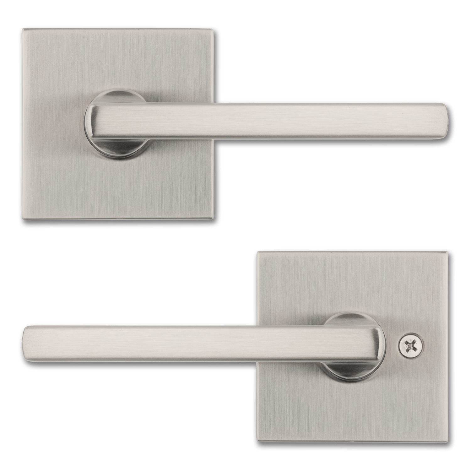 Chadwell Supply. KWIKSET HALIFAX SQUARE SATIN NICKEL PASSAGE LEVER