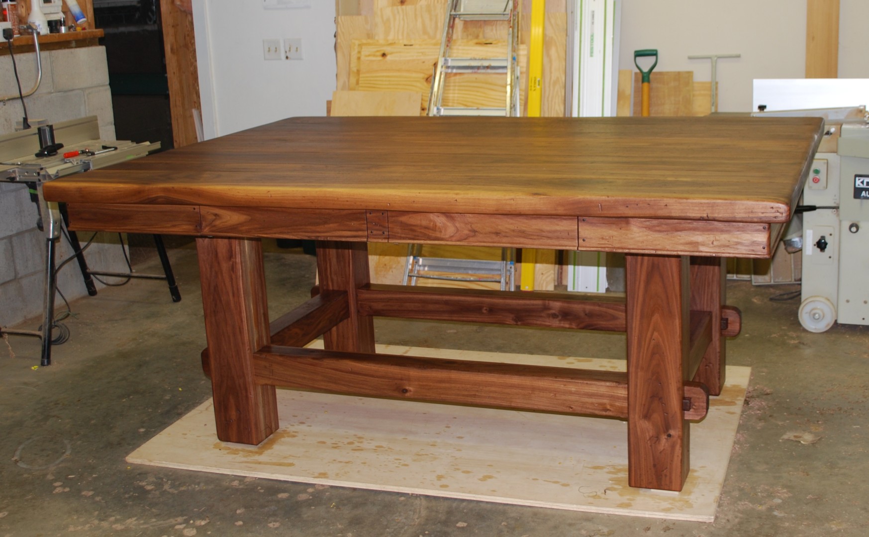 American Walnut Kitchen Island. Oil rubbed and distress finish.